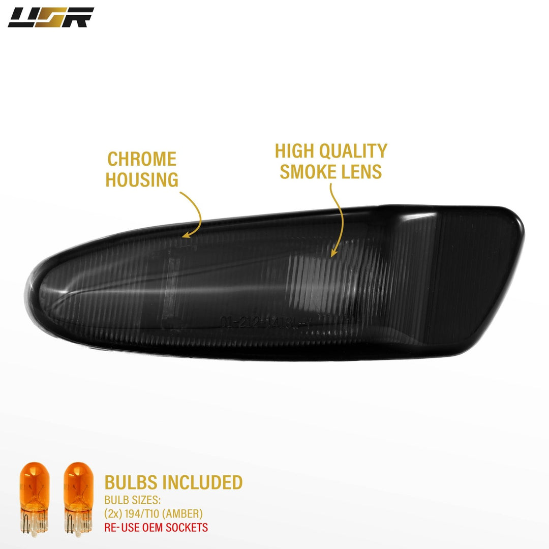 1997-1998 Toyota Supra Mk.4 IV Smoke Lens Front Bumper Side Marker Lights