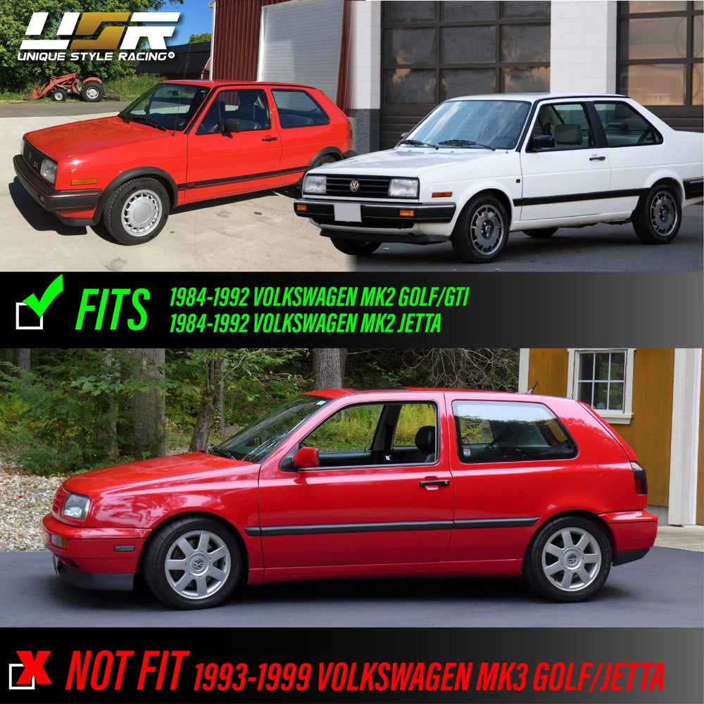 1984 - 1992 VW Golf / GTI / Jetta A2 Mk2 Clear, Black Smoked or Smoke Chrome Banana Fender Bumper Side Marker Light
