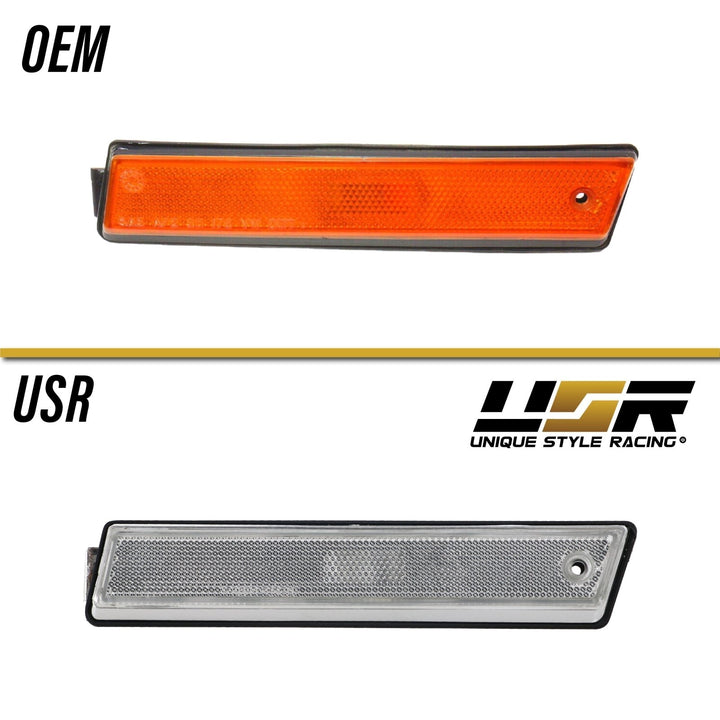 1984 - 1992 VW Golf / GTI / Jetta A2 Mk2 Clear, Black Smoked or Smoke Chrome Banana Fender Bumper Side Marker Light