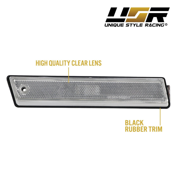 1984 - 1992 VW Golf / GTI / Jetta A2 Mk2 Clear, Black Smoked or Smoke Chrome Banana Fender Bumper Side Marker Light