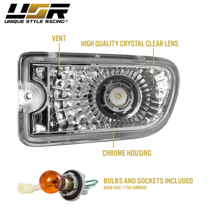 1999 - 2001 Subaru Classic Impreza 2.5RS Crystal Clear or Crystal Smoke Lens Front Bumper Turn Signal Lights