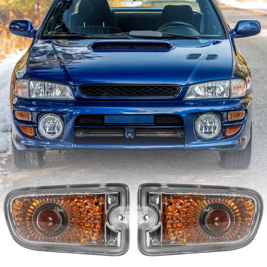 Depo Crystal Clear Front Corner Sidelights For Subaru Impreza Classic 93-00