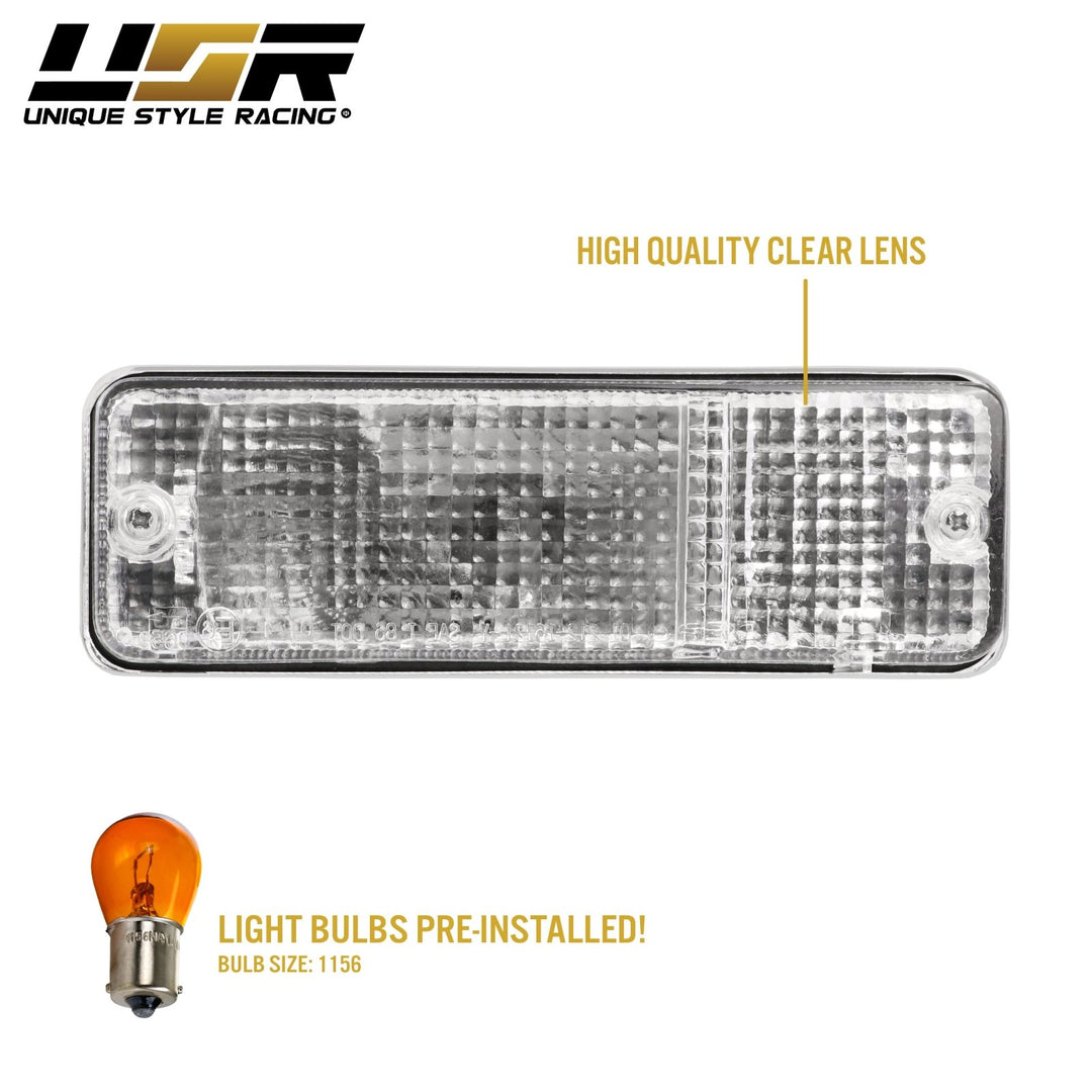 1984-1986 Toyota 4Runner & Pickup Truck 2WD & 4WD Clear Lens Bumper Signal Lights
