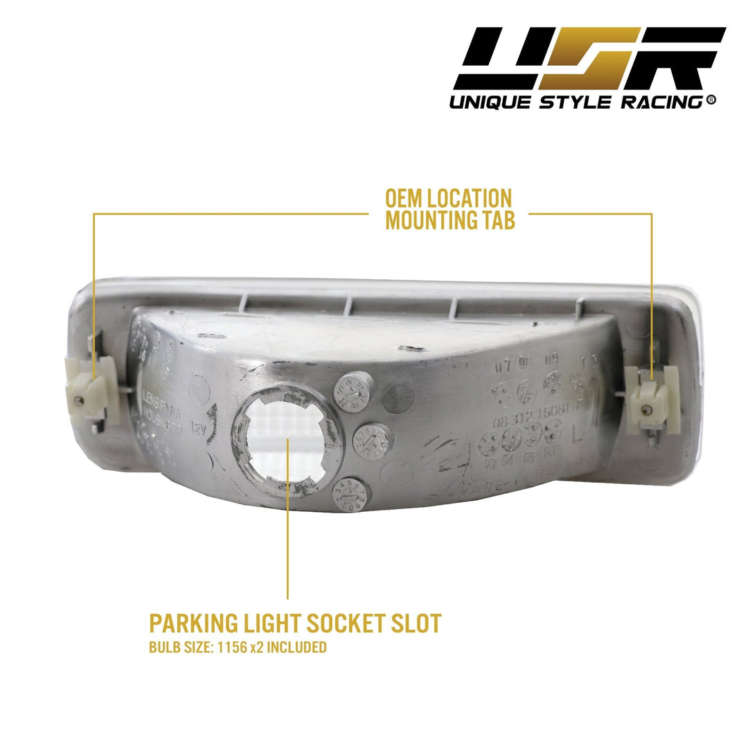 1990 - 1991 Toyota 4Runner / 1989 - 1995 Toyota Pickup Front All Clear Lens Bumper Turn Signal Lights