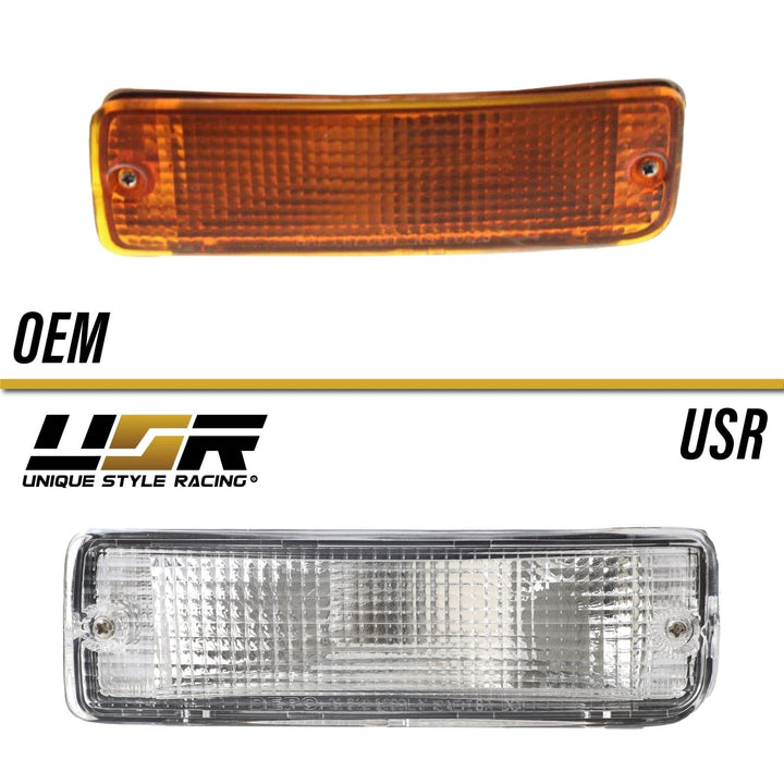 1990 - 1991 Toyota 4Runner / 1989 - 1995 Toyota Pick Up Front Clear Bumper Turn Signal Lights