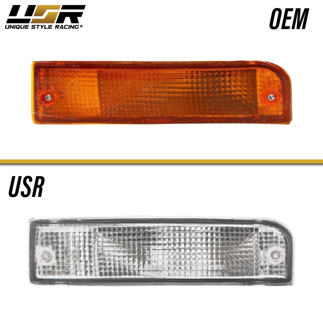 1992 - 1995 Toyota 4Runner All Clear Lens Front Bumper Signal Lights