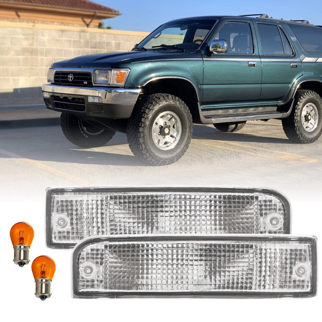 1992 - 1995 Toyota 4Runner All Clear Lens Front Bumper Signal Lights