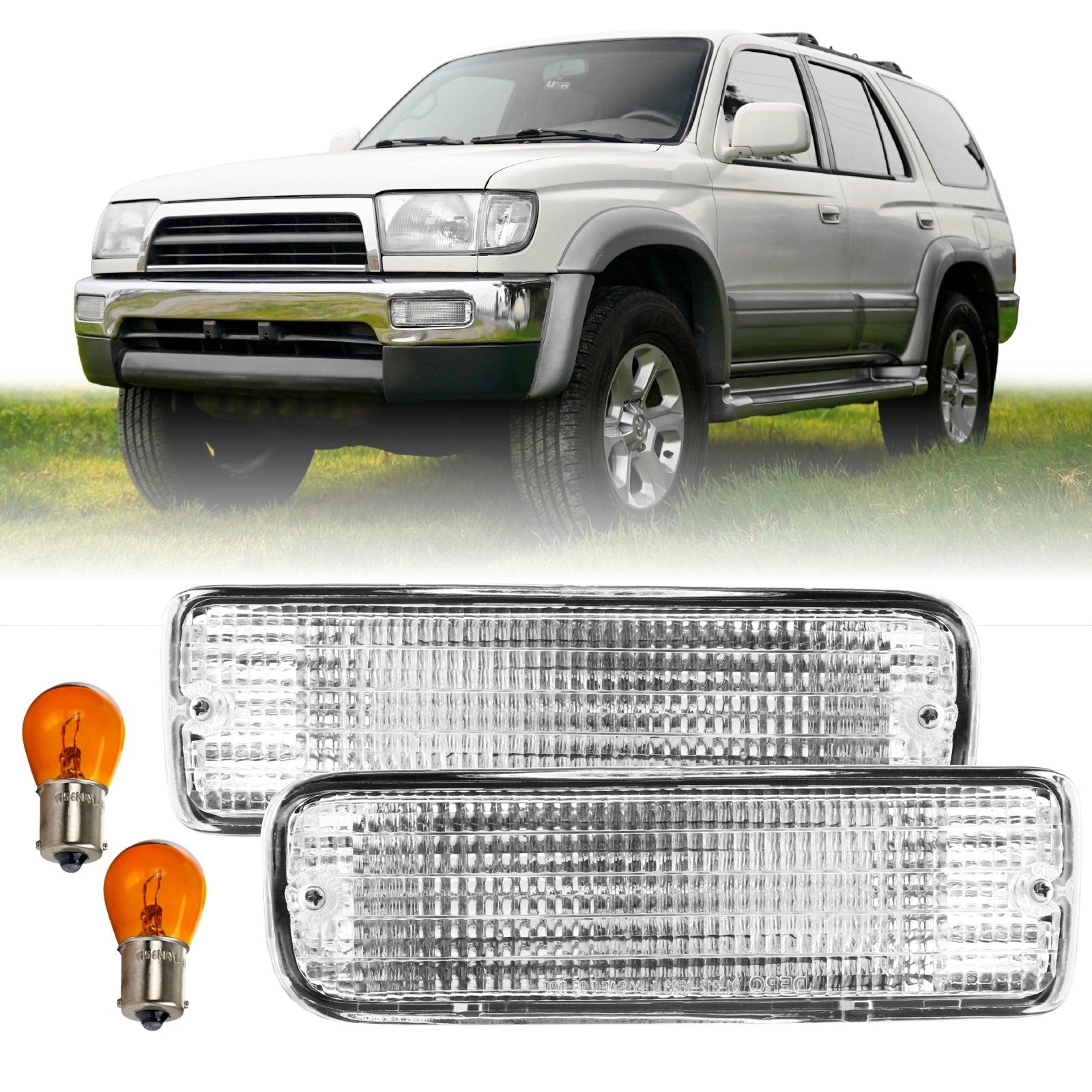 1996-1998 Toyota 4Runner Clear Lens Front Bumper Signal Lights