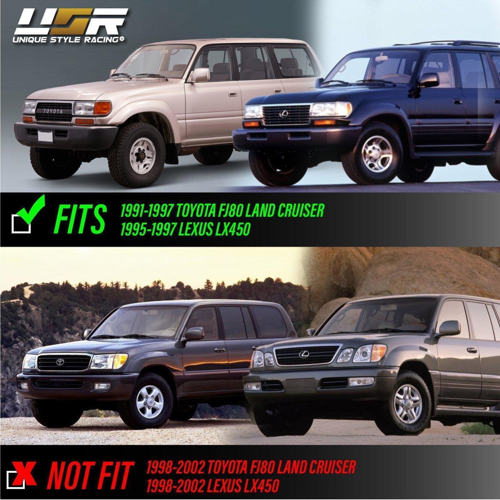 1991-1997 Toyota Land Cruiser & 1996-1997 Lexus LX450 Clear Front