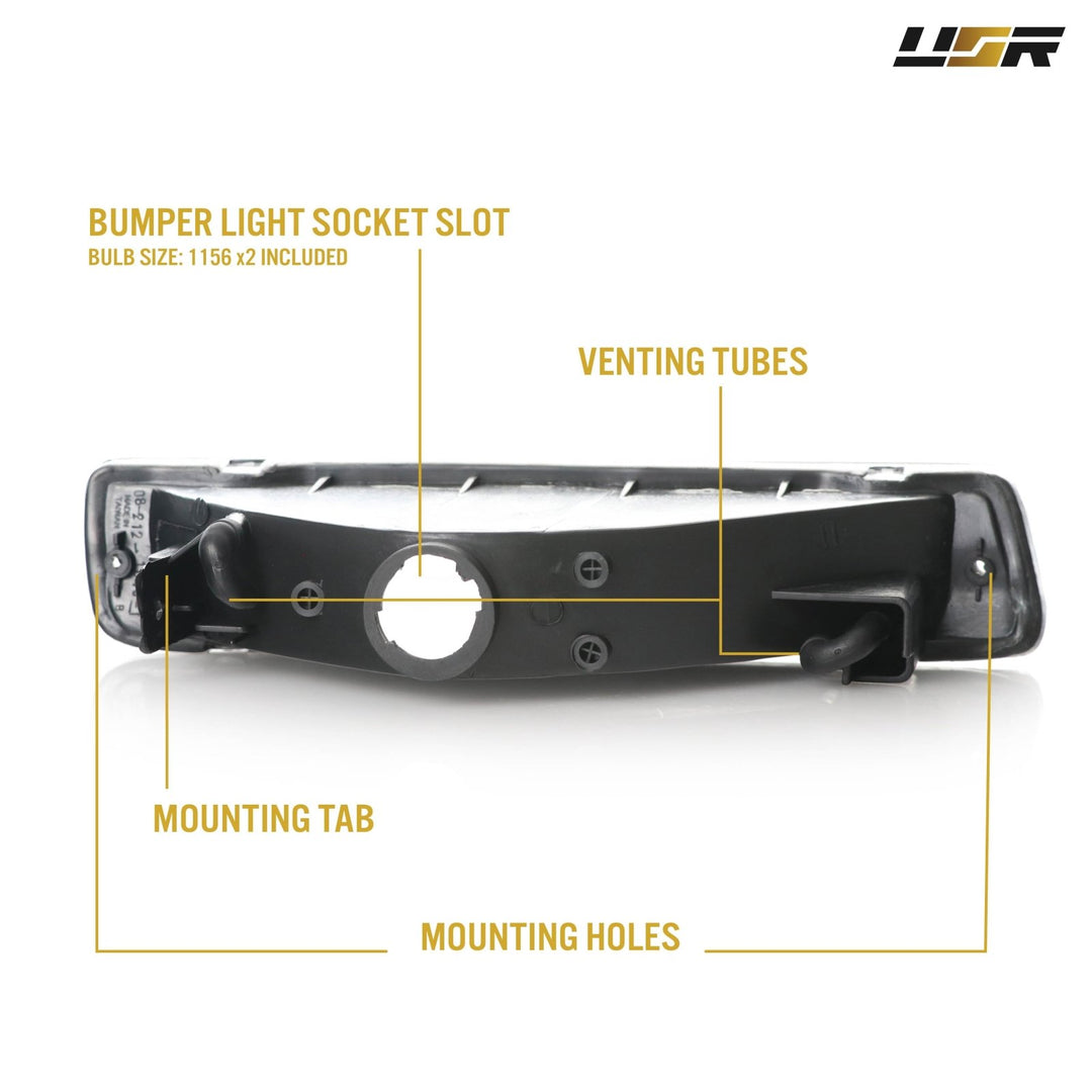 1991 - 1997 Toyota Land Cruiser / 1996 - 1997 Lexus LX450 Clear Front Bumper Turn Signal Lights