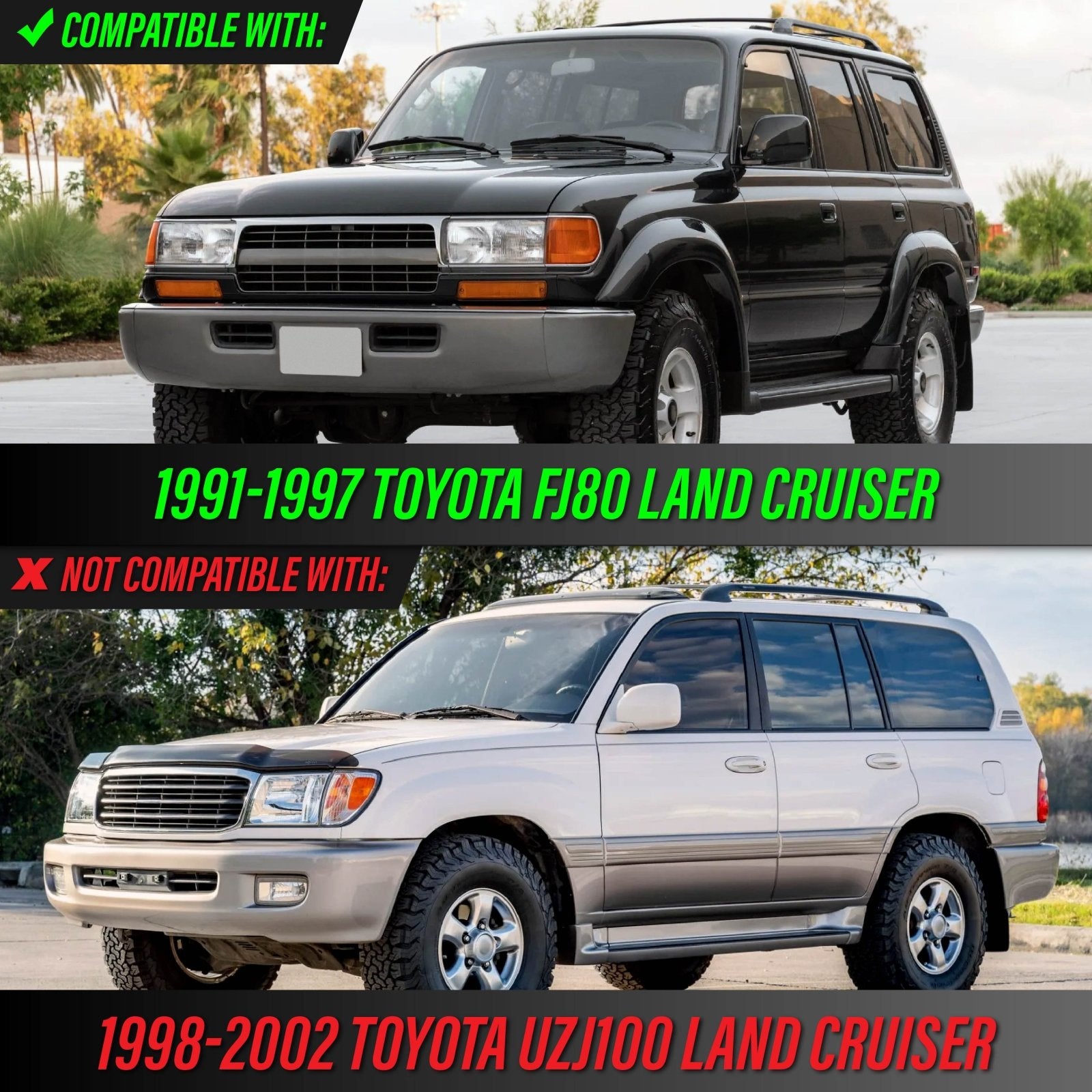 1991-1997 Toyota Land Cruiser & 1996-1997 Lexus LX450 Clear Front