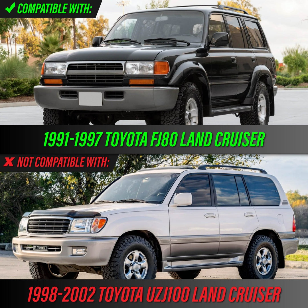 1991 - 1997 Toyota Land Cruiser / 1996 - 1997 Lexus LX450 Clear Front Bumper Turn Signal Lights