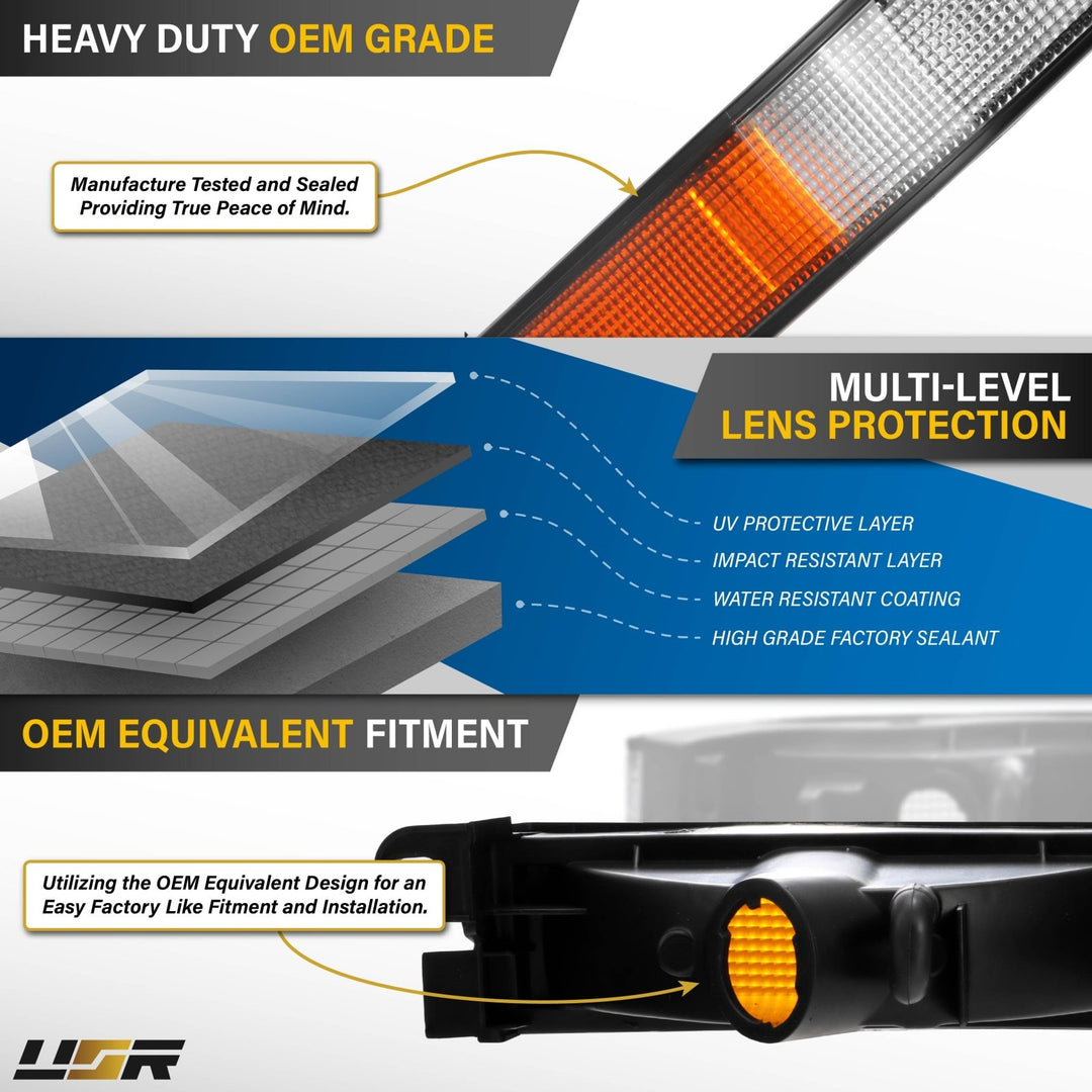 1989 1990 1991 1992 Toyota Supra OE Frosted Amber, Clear or Smoked Lens Bumper Lights

#lens-color_euro-style