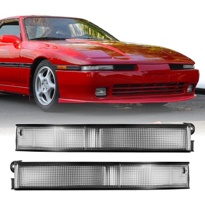 1989 1990 1991 1992 Toyota Supra OE Frosted Amber, Clear or Smoked Lens Bumper Lights

#lens-color_clear-lens