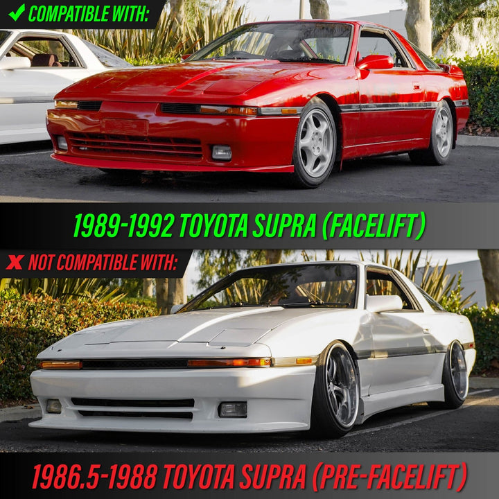 1989 1990 1991 1992 Toyota Supra OE Frosted Amber, Clear or Smoked Lens Bumper Lights

#lens-color_amber-lens