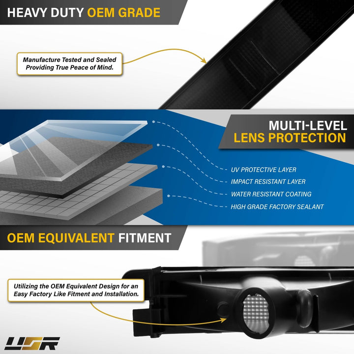 1989 1990 1991 1992 Toyota Supra OE Frosted Amber, Clear or Smoked Lens Bumper Lights

#lens-color_smoke-lens