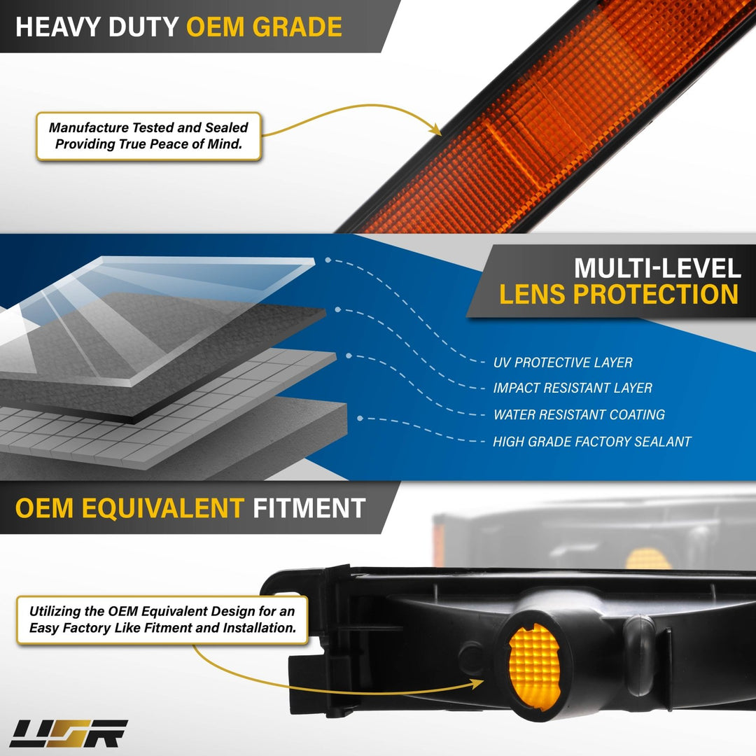 1989 1990 1991 1992 Toyota Supra OE Frosted Amber, Clear or Smoked Lens Bumper Lights

#lens-color_amber-lens