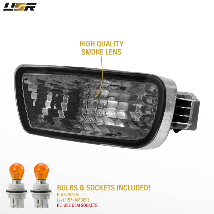 2001-2004 Toyota Tacoma 2WD / 4WD Smoke Lens Front Bumper Signal Lights