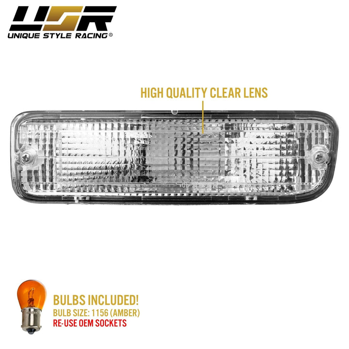 1995 - 1997 Toyota Tacoma Clear Bumper Signal Lights