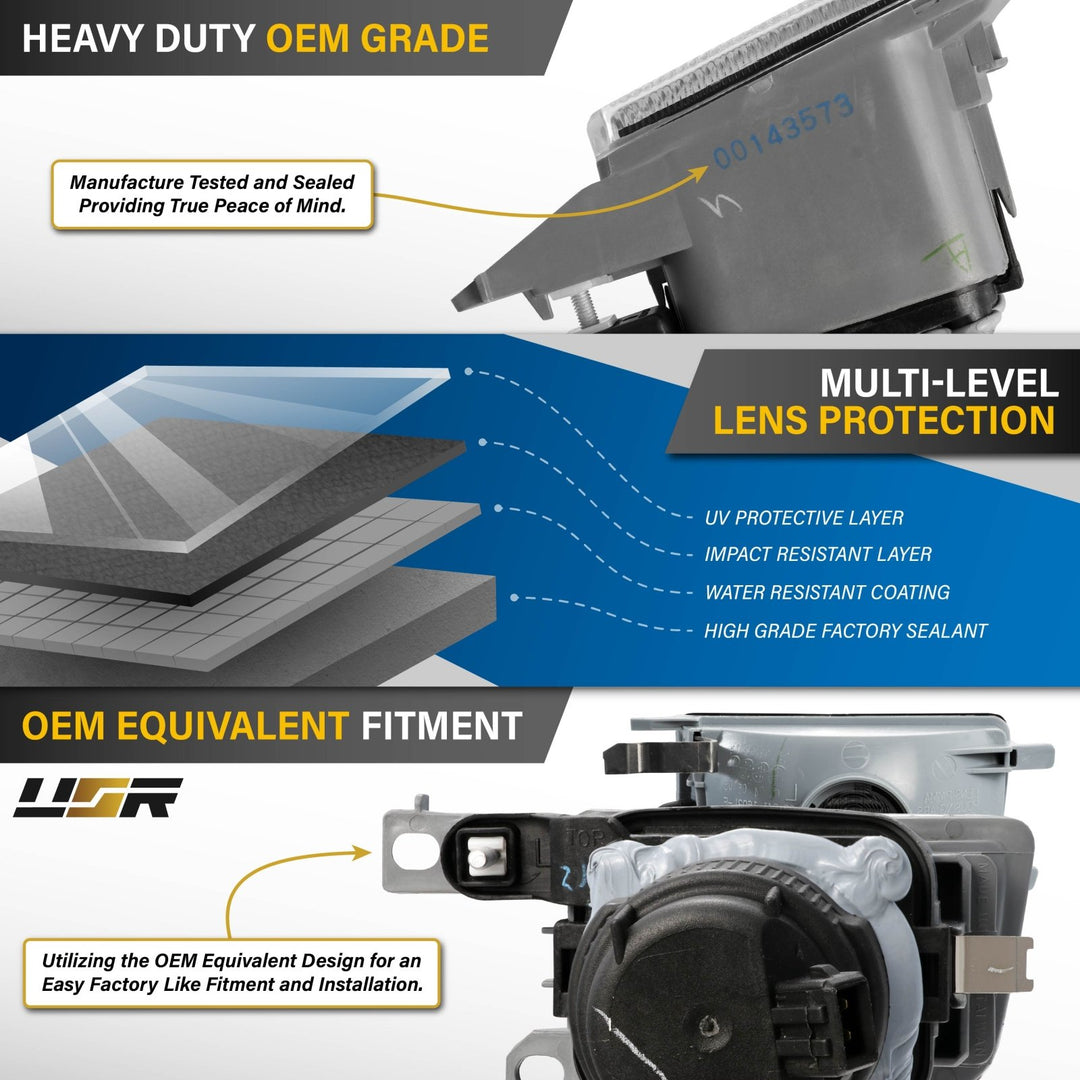 1993 - 1999 Volkswagen Jetta / Golf / GTI Mk.3 Smoke Lens Projector Fog Lights