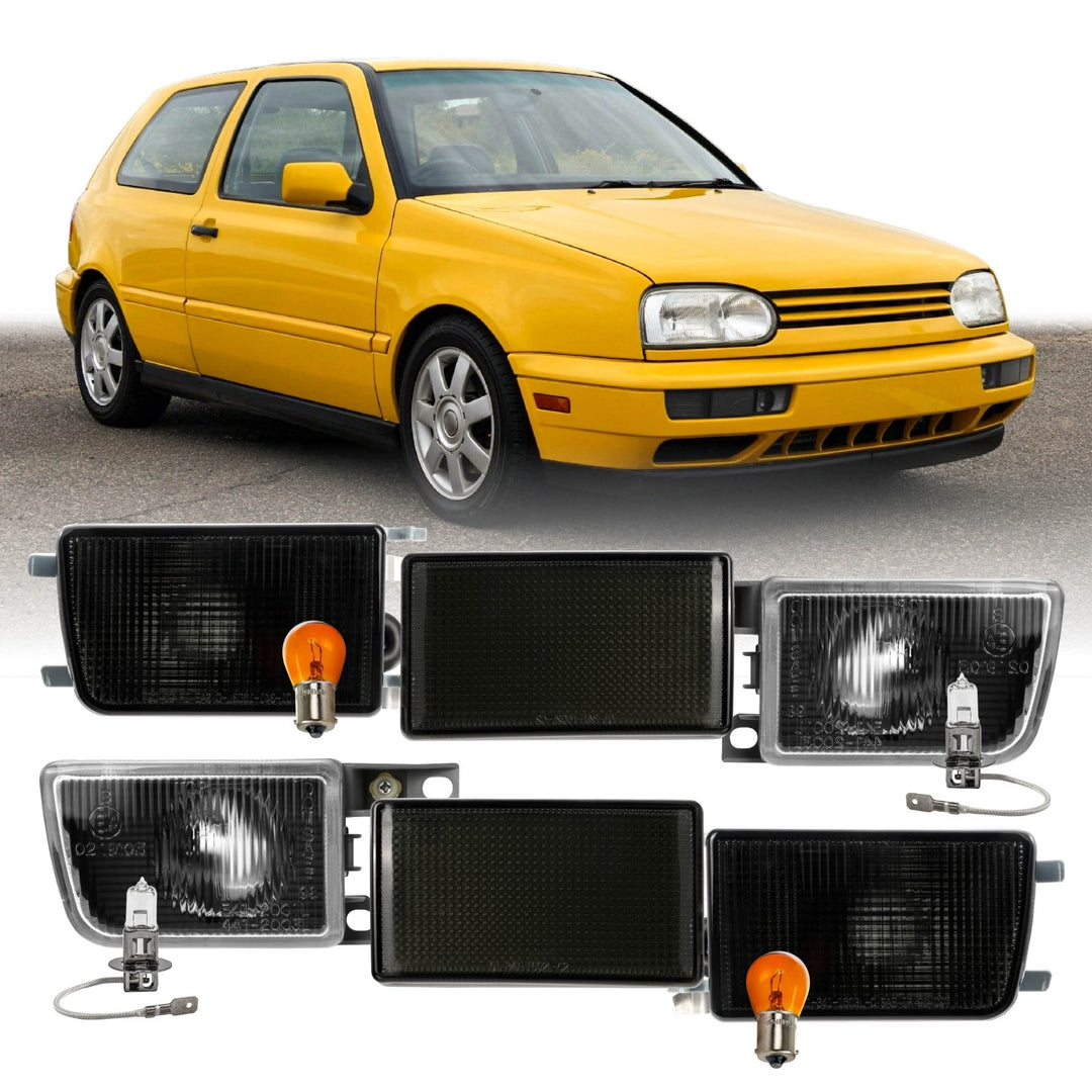 1993 - 1999 Volkswagen Jetta / Golf / GTI Mk.3 Smoke Lens Projector Fog Lights