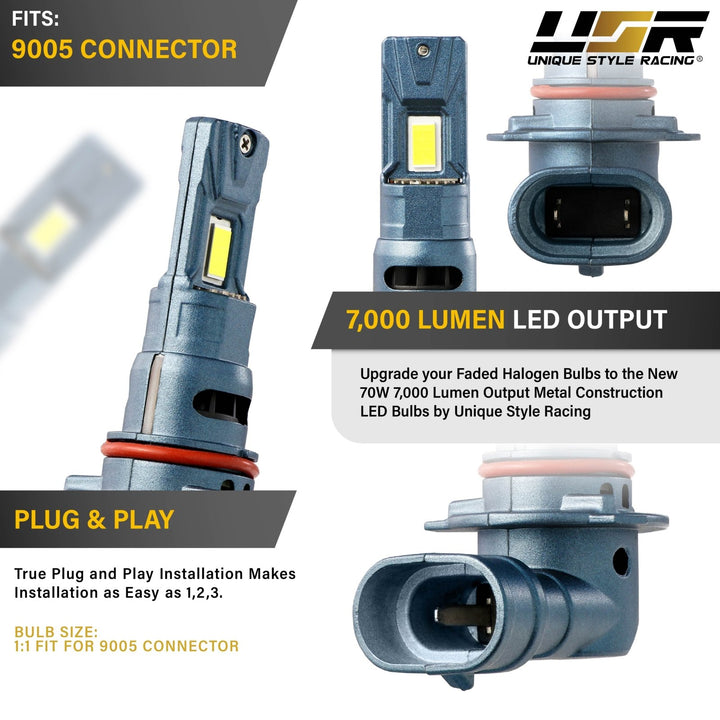 LED Headlight Bulbs H1, H3, H4, H7, H10, H11, 9004, 9005, 9007
#bulb-size_9005