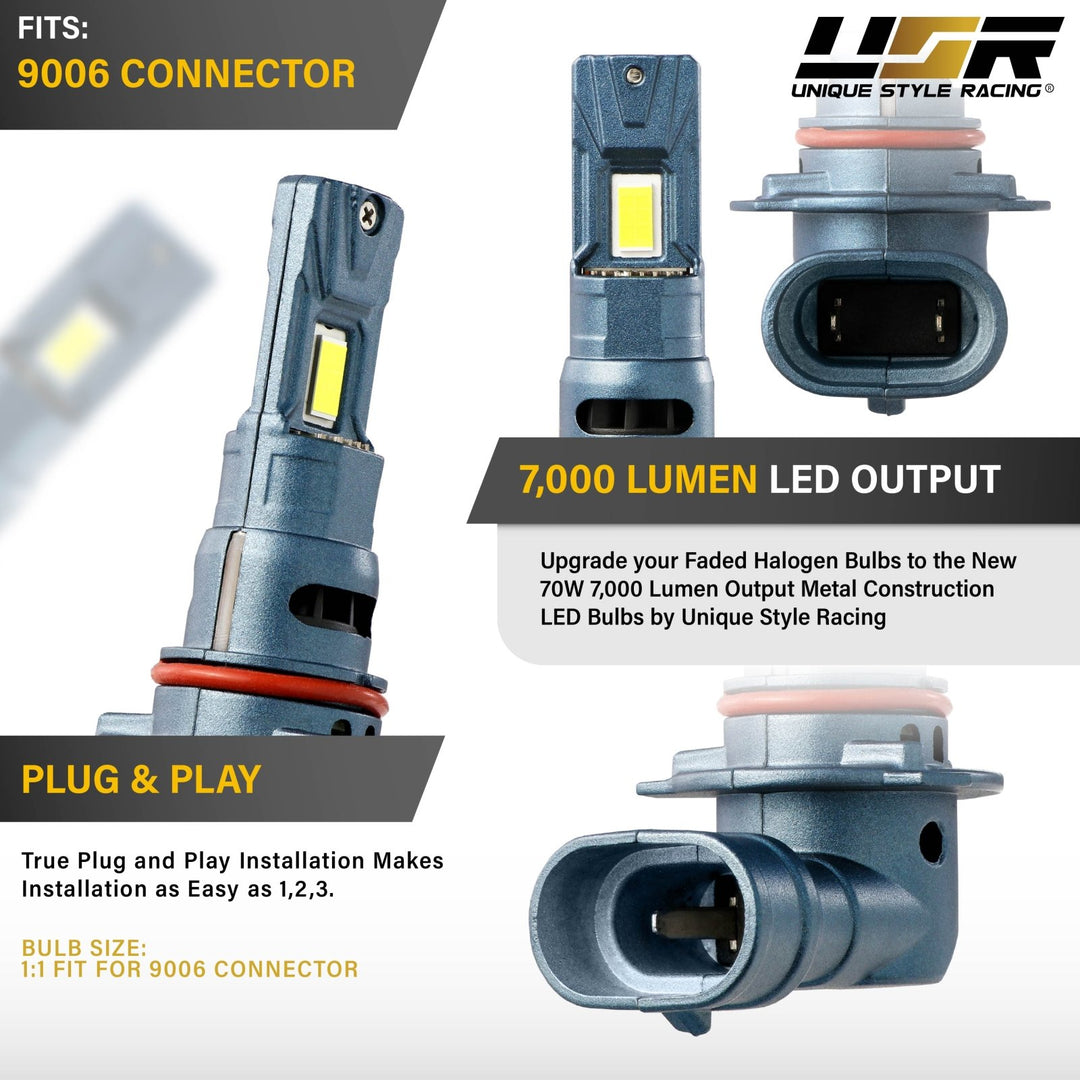 LED Headlight Bulbs H1, H3, H4, H7, H10, H11, 9004, 9005, 9007
#bulb-size_9006