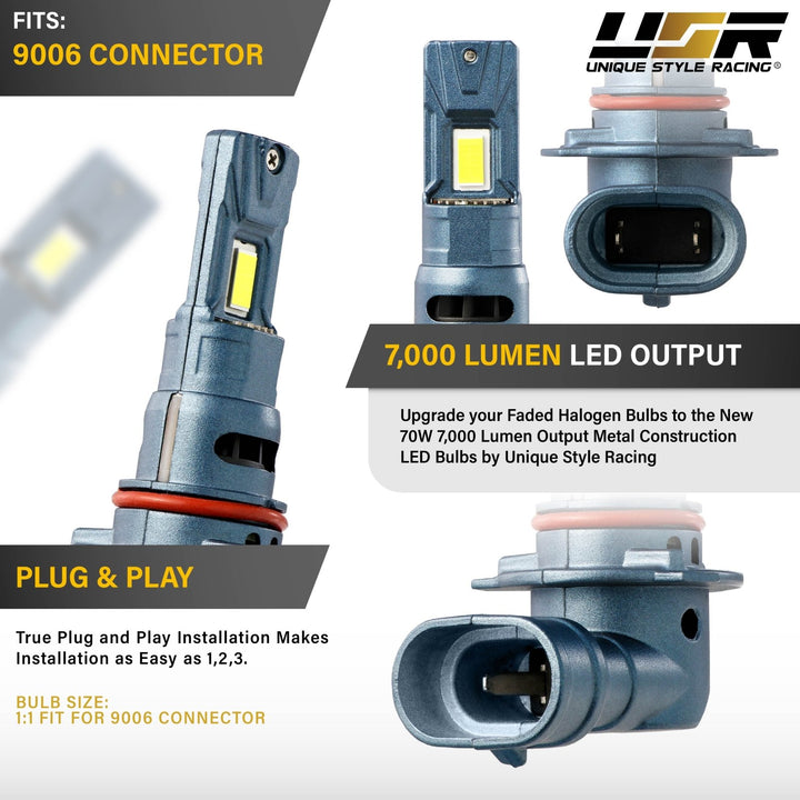 LED Headlight Bulbs H1, H3, H4, H7, H10, H11, 9004, 9005, 9007
#bulb-size_9006