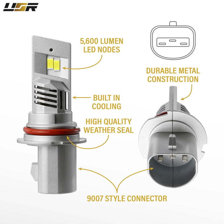 LED Headlight Bulbs H1, H3, H4, H7, H10, H11, 9004, 9005, 9007
#bulb-size_9007