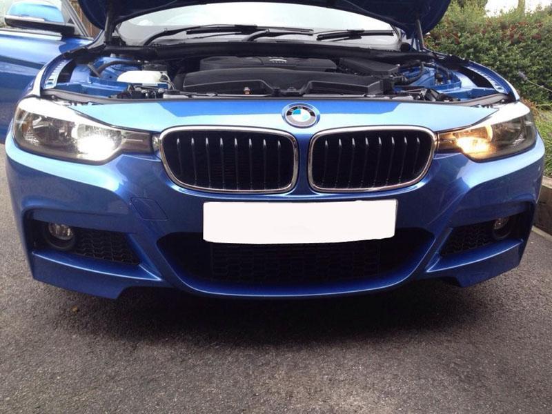 2012 - 2015 BMW F30 / F31 3 Series Halogen Headlights DRL Daytime Running Light PW24W White LED Bulbs