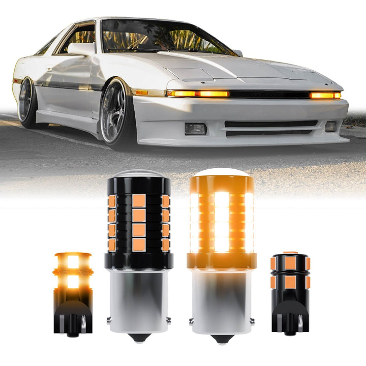 Ultra Bright Canbus LED Bulbs - 1156 Amber & T10 Amber or White

#color-combo_dual-amber