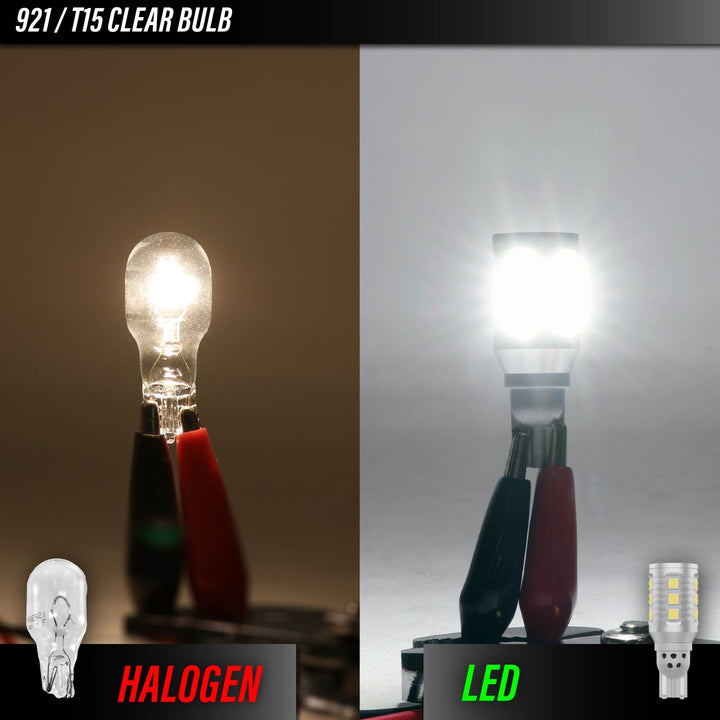 Ultra Bright Canbus LED Bulbs - 1156 Amber Turn Signal, 921 / T15 White Reverse Backup & 194 / T10 White License Plate Bulb Set