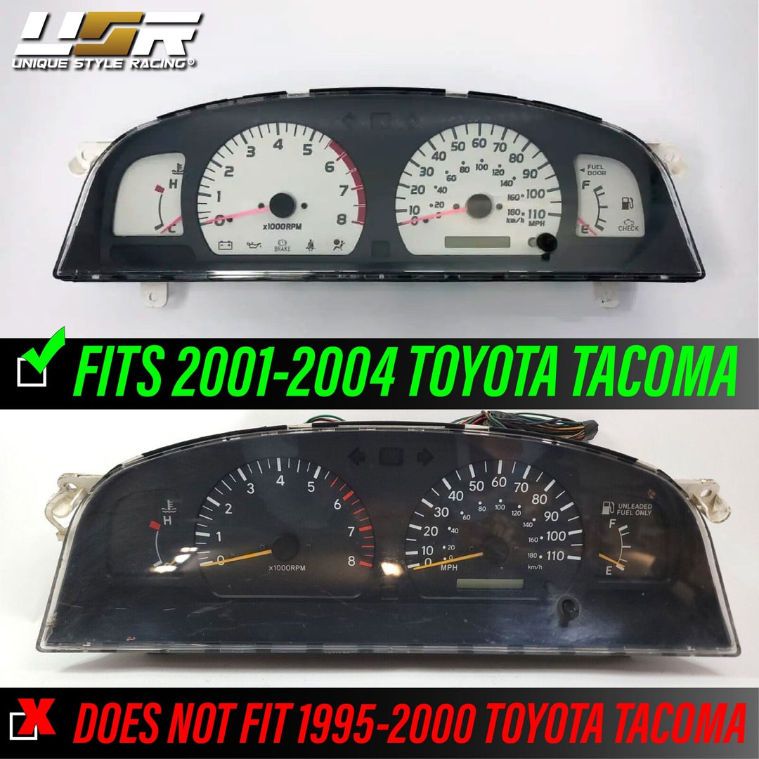 2001-2004 Toyota Tacoma Black Carbon Fiber Gauge Bezel For Instrument Cluster