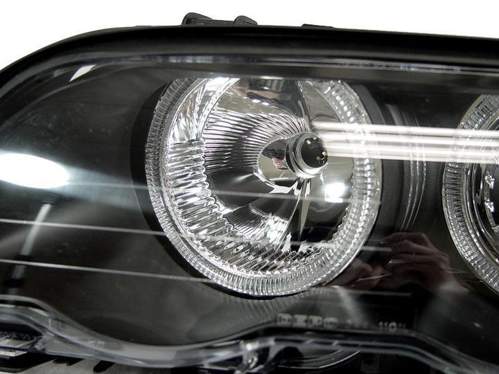 2002-2003 BMW 3 Series E46 2D Coupe/Convertible & 02-06 E46 M3 DEPO Angel Eye Projector Headlight + Optional UHP LED Halo Ring For Bi-Xenon HID Model