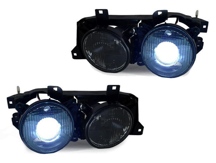 1989-1996 BMW E34 5 Series / E32 7 Series DEPO Euro Smiley Cross Hair GLASS Lens Projector Headlight
