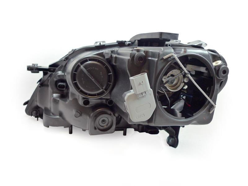 2006-2008 Mercedes Benz M Class W164 White LED Strip Chrome or Black Housing Projector Headlight For Stock Halogen Model - Made by DEPO