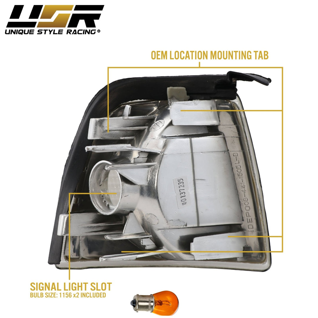 1989-1991 Audi 80 / 90 / B3 / B4 Smoke Lens Front Corner Signal Light