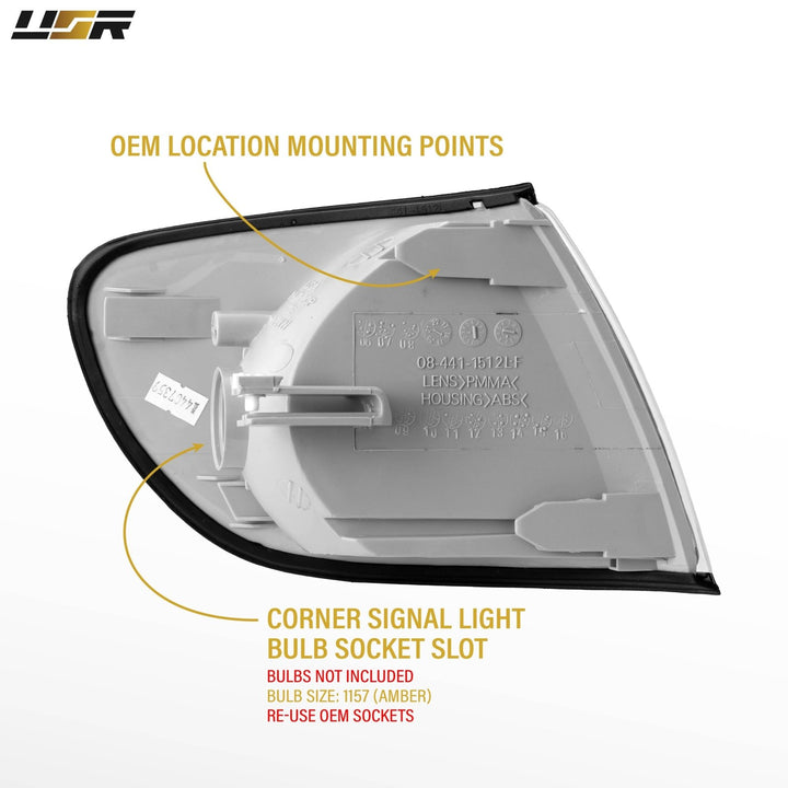 1995-1997 Audi A6 / S6 All Clear Lens Corner Signal Lights