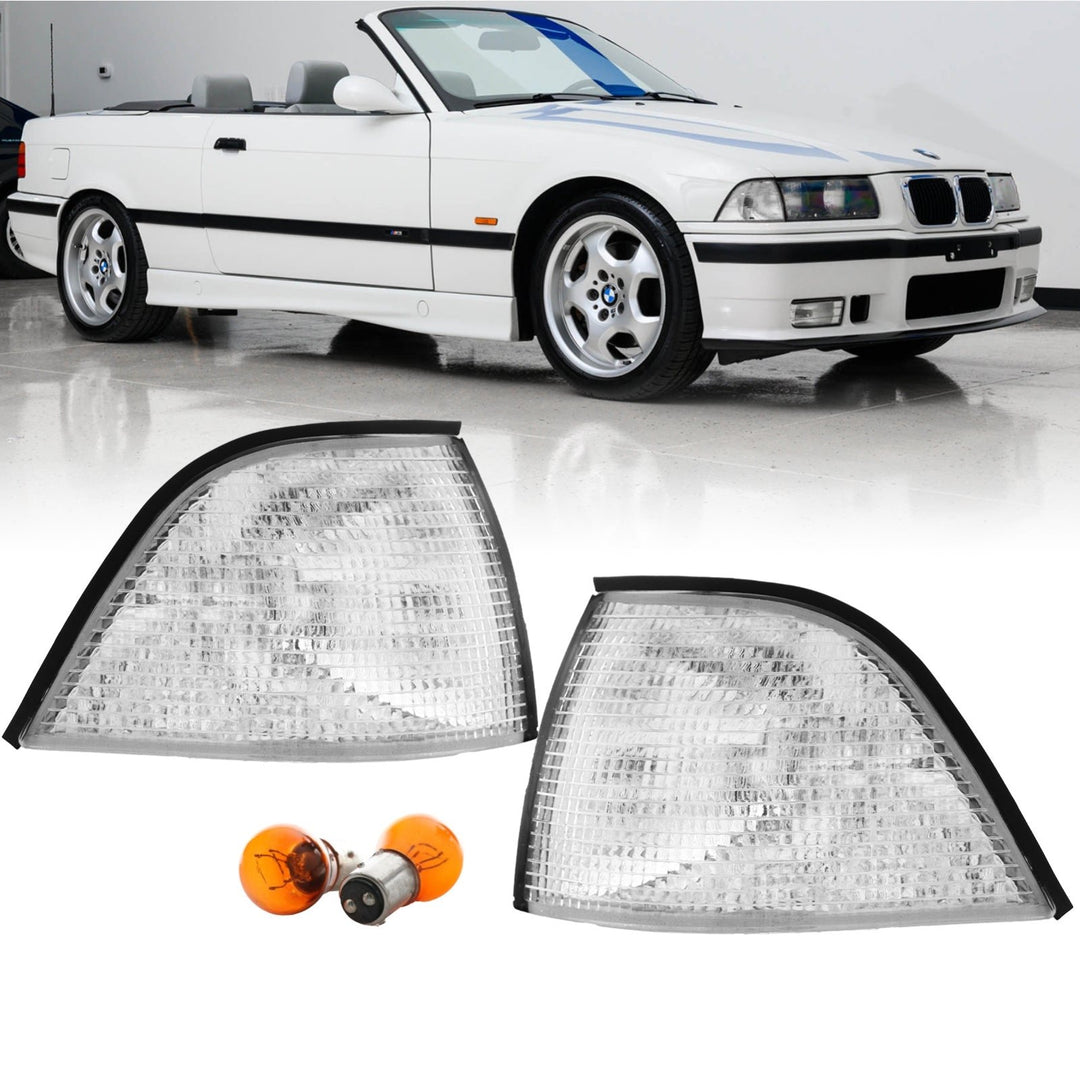 1992-1999 BMW E36 3 Series 2D Coupe & Convertible Euro Clear / Smoke / Dark Smoke Lens Corner Lights

#lens-color_clear-lens