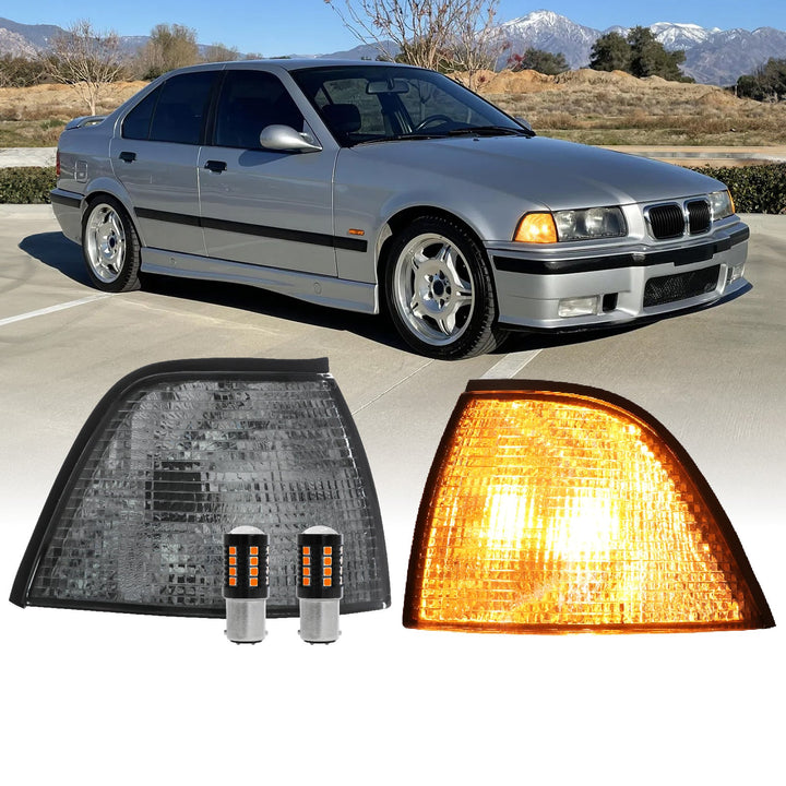 1992-1999 BMW E36 3 Series 3D / 4D Sedan Euro Clear or Smoke Lens Corner Lights

#lens-color_smoke-lens-with-led-bulbs