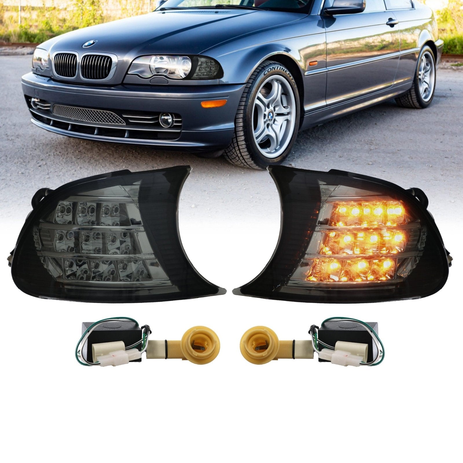 2000-2001 BMW 3 Series E46 2D / Cabrio LED ClipOn Clear or Smoke