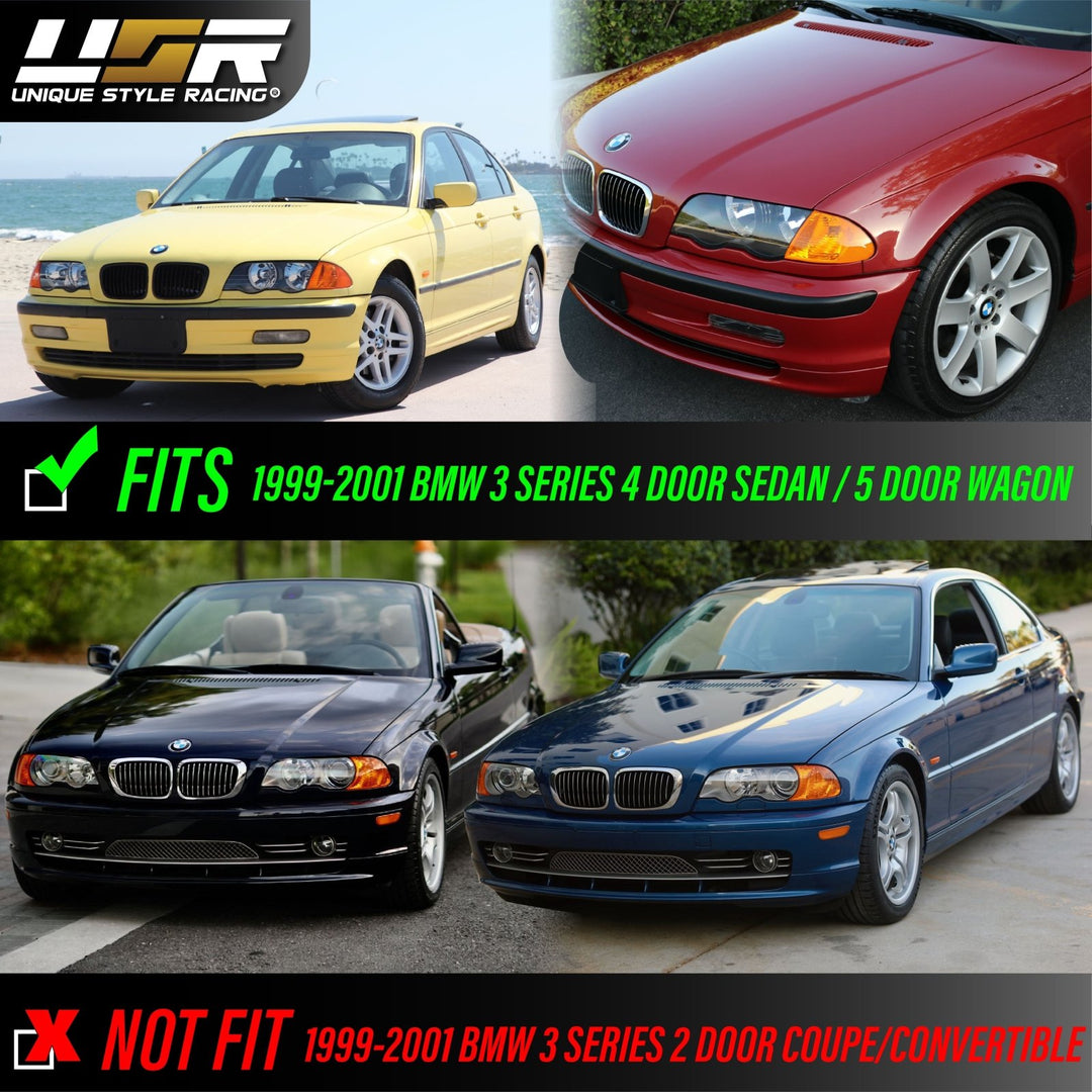 1992 - 2001 BMW 3 Series E46 E 46 4D Sedan & 5D Wagon Clear OR Smoke Lens Front Corner Signal Light

#lens-color_clear-lens