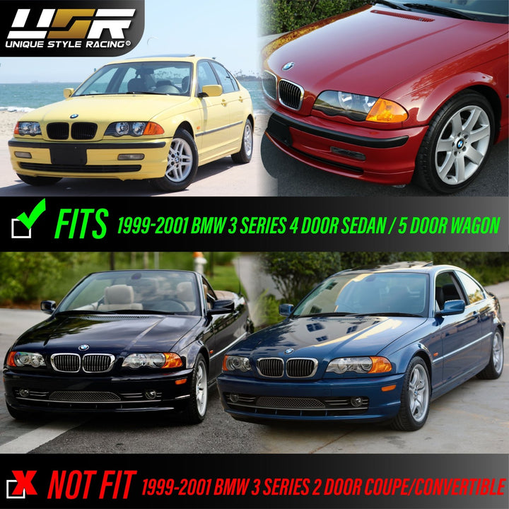 1992 - 2001 BMW 3 Series E46 E 46 4D Sedan & 5D Wagon Clear OR Smoke Lens Front Corner Signal Light

#lens-color_clear-lens