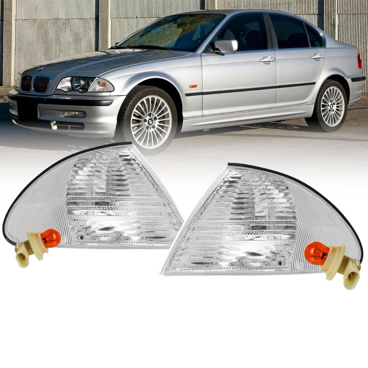 1992 - 2001 BMW 3 Series E46 E 46 4D Sedan & 5D Wagon Clear OR Smoke Lens Front Corner Signal Light

#lens-color_clear-lens