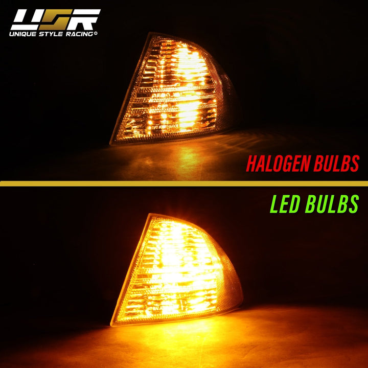 1992 - 2001 BMW 3 Series E46 E 46 4D Sedan & 5D Wagon Clear OR Smoke Lens Front Corner Signal Light

#lens-color_smoke-lens-with-led-bulbs