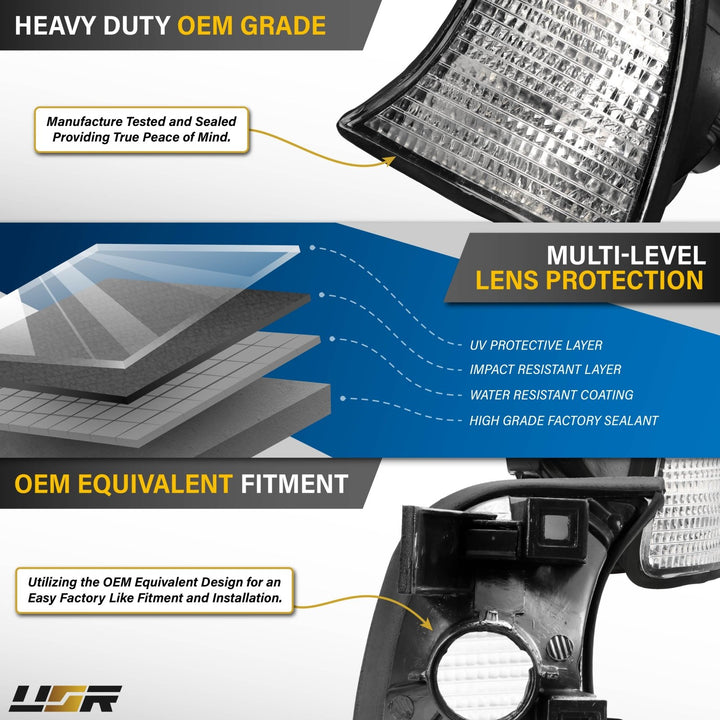 1989 - 1996 BMW E34 5 Series All Clear Lens Corner Signal Light