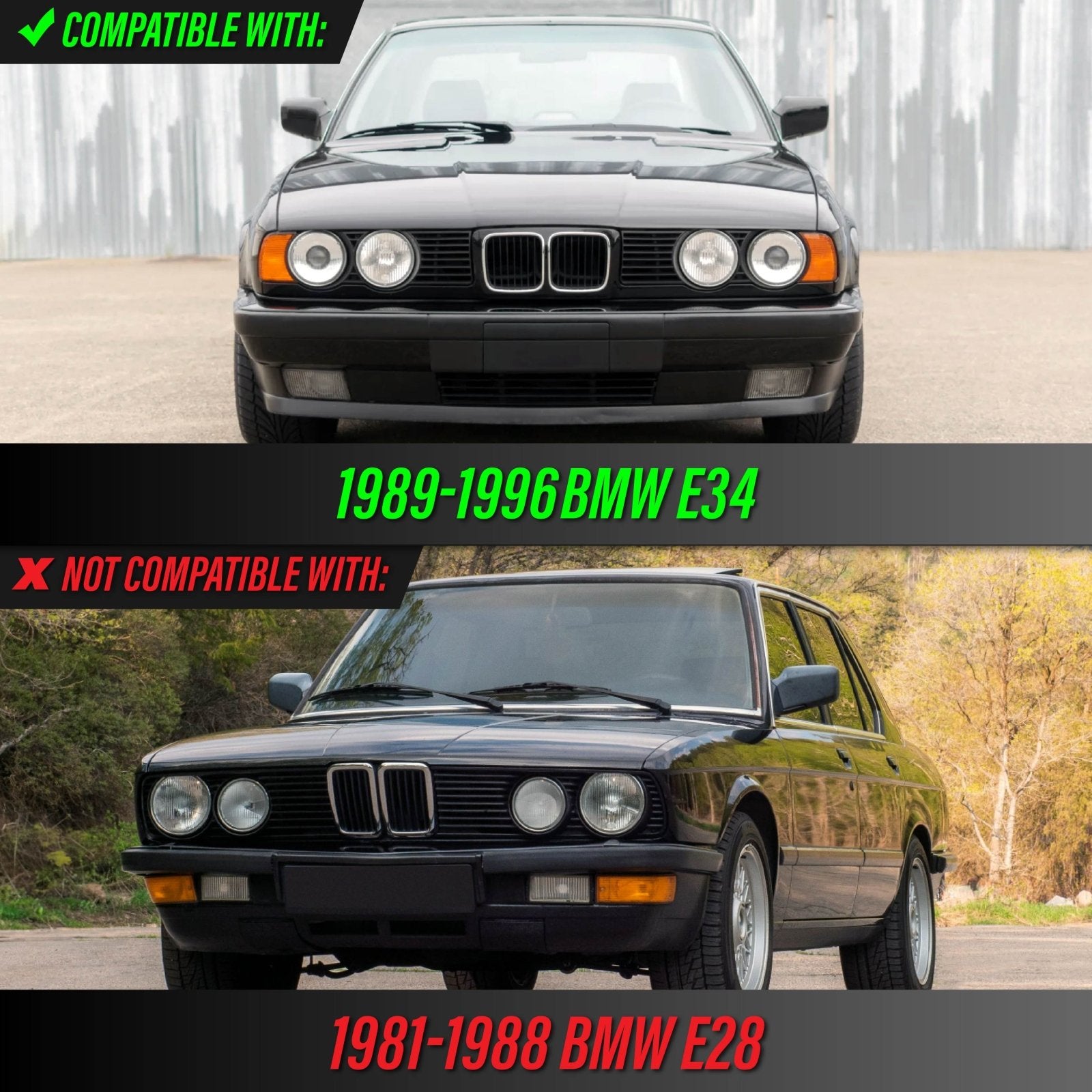  5シリーズ　E34　1989-1995　クリスタルクリアコーナーレンズ 1989-1996 BMW E34 5 Series Clear Lens Corner Signal Light – Unique