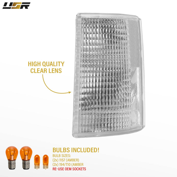 1985 - 1994 Chevrolet Astro & GMC Safari Van Euro Clear Lens Corner Signal Lights