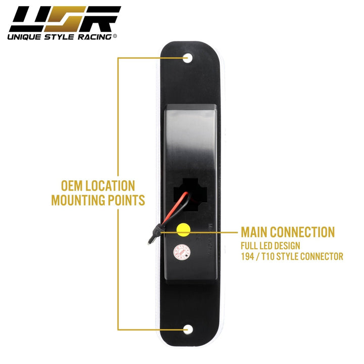 1975 - 1980 Chevrolet Chevy CK C/K Smoke or Clear Lens Front Amber + Rear Red LED 4 Piece Bumper Side Marker Light