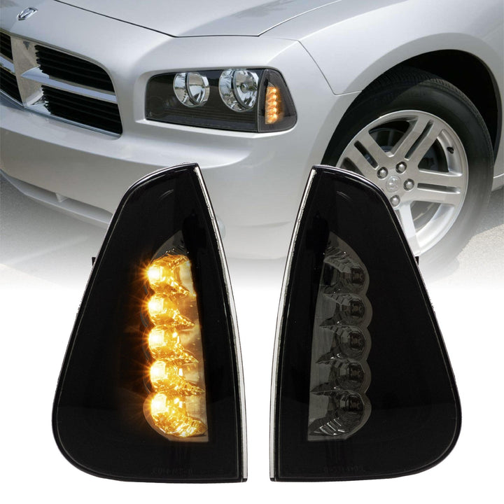 2006 - 2010 Dodge Charger SE / SXT / R/T Clear or Smoke Lens LED Corner Lights